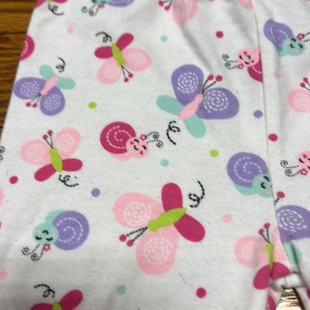 🦄$4 add on🦄OR❤️5/$25❤️ GARANIMALS | white/multi-color butterfly leggings - Picture 2 of 3